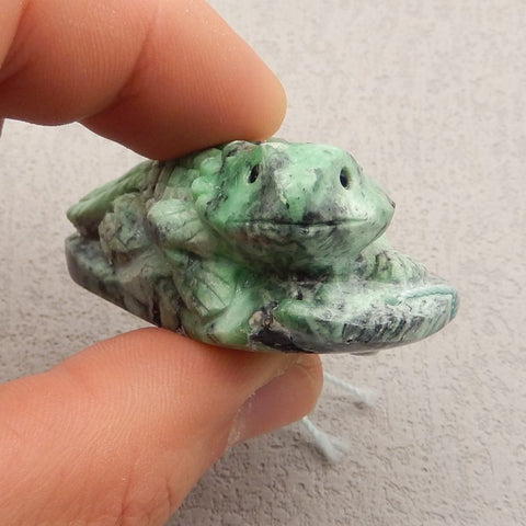 Natural Turquoise Carved lizard Pendant Bead 53x28x21mm, 42.5g