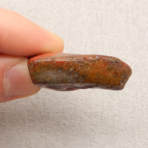 Natural Warring States Red Agate Carved lizard Cabochon 41x34x12mm, 18g