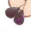 Natural African Purple Stone Earring Beads 28x19x4mm, 6.4g