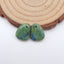 Paire de boucles d'oreilles percées en chrysocolle verte naturelle, 14 x 10 x 4 mm, 1,7 g