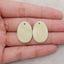 Natural Gemstone Serpentine Earring Beads,Drill Gemstone Earring Pair,30x23x2mm, 4.4g