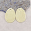 Natural  Serpentine Gemstone Earring Beads,Drill Gemstone Earring Pair,34x25x2mm, 7.1g