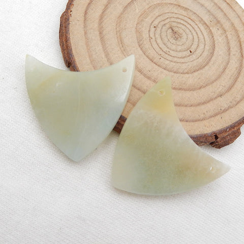 Natural Amazonite Earring Beads 27*30*3mm, 7.9g