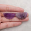 Natural Amethyst Double Holes Gemstone Earrings, Drilled Earrings For Jewelry DIY Making, 18x35x3mm, 8.9g