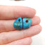 Paire de Boucles d'Oreilles en Turquoise Naturelle, 15x8x3mm, 1.0g