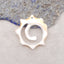 Natural Stone Shell Gemstone Pendant,37×35×4mm,3.4g