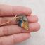 Natural Flash Labradorite Gemstone Carved leaf Pendant, 26×18×4mm, 3.6g