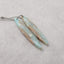 New Hemimorphite Gemstone Earrings, Gemstone Earring Pair, Semi Precious Stone For Jewelry DIY Making, 44x8x4mm, 3.4g