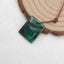 Natural Malachite Pendant Bead 17X14X4mm, 2.9g