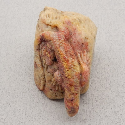 Natural Coral Carved lizard 64x41x39mm, 156.5g