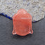 Carved Volcano Cherry Quartz Buddha Head Side Drilled Gemstone Pendant Bead, Lucky Buddha Pedant, 31x24x11mm, 9.4g