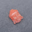 Carved Volcano Cherry Quartz Buddha Head Side Drilled Gemstone Pendant Bead, Lucky Buddha Pedant, 31x24x11mm, 9.4g