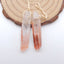 Natural Red Quartz Earring Beads 39x6x5mm, 3.7g