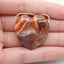 New Natural Drusy Wood Fossil Heart Gemstone Pendant Bead, Popular Side Drilled Pendant For DIY Making, 34×33×11mm, 17.7g