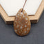 Natural Indonesian Coral Gemstone Pendant Bead, 40x30x8mm, 13.5g