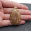 Natural Indonesian Coral Gemstone Pendant Bead, 40x30x8mm, 13.5g