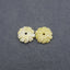 Natural Serpentine Carved Flower Earring Beads,Jewelry DIY Making, 18×5mm, 3g