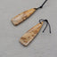 Natural Palm Root Stone Earring Beads 37*11*3mm, 5.1g