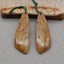 Natural Palm Root Stone Earring Beads 46*15*5mm, 9.3g