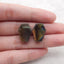 New 1 Pair Natural Flash Labradorite Gemstone , Gem Jewelry Gift, , 19×15×6mm, 6.1g