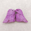 New Nugget African Purple Stone Earrings Beads, 38x23x9mm, 15.8g