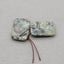 Natural Serpentine Earring Beads 23x16x4mm, 5.5g