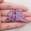 New Nugget African Purple Stone Earrings Beads, 38x23x9mm, 15.8g