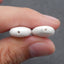 New Natural Stone White Agate Teardrop Earring Beads, Jewelry DIY Making, White Stone Earrings, 29x13x7mm,7g