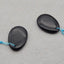 Natural Obsidian Earring Beads 25x18x4mm, 6.1g