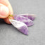 3 PCS Natural Amethyst Pendant Beads 39×14×4mm, 10.1g