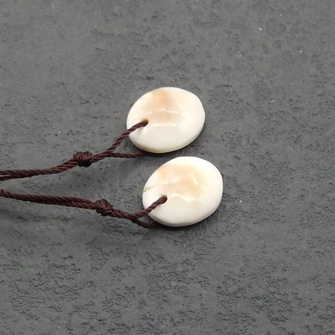 Natural Conch Shell Earring Beads 13*11*4mm, 2.1g