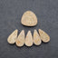 6 PCS Natural Indonesian Coral Cabochons,Drilled Flatback Pendant, Handmade Jewelry,15x3mm,14x7x3mm, 3.5g