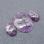 3 PCS Natural Oval  Amethyst Gemstone Cabochons, 30×25×5mm,18×13×5mm,9.4g