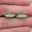 Hand Carved Chrysoprase Leaf Center Drilled Gemstone Earrings Beads, 22x16×4mm, 3.8g