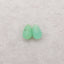 Hand Carved Chrysoprase Top Half Drilled Gemstone Earrings Beads,12×8mm, 1.6g