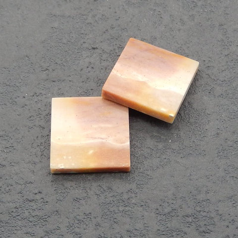 Natural Mookaite Jasper Cabochons Paired 16*16*3mm, 3.4g