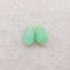 Hand Carved Chrysoprase Top Half Drilled Gemstone Earrings Beads,12×8mm, 1.6g