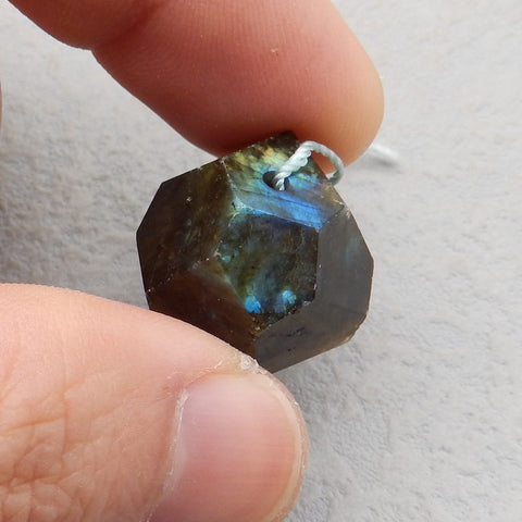 Natural Labradorite Pendant Bead 22*20*20m, 11.5g