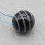 Intarsia of Obsidian and Shell Pendant Bead 18*18*18mm, 6.9g