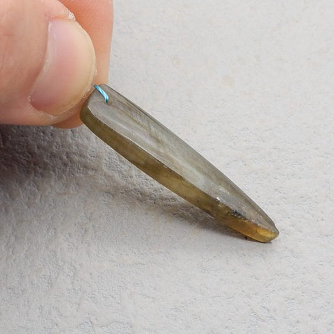 Natural Labradorite Pendant Bead 43*9*5mm, 4.1g