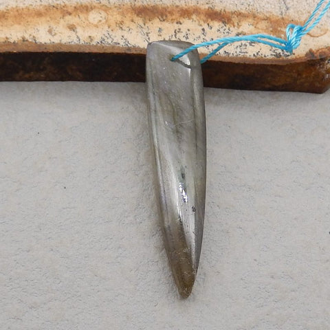 Natural Labradorite Pendant Bead 43*9*5mm, 4.1g