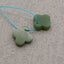 Natural Russian Jade Carved leaf Earring Beads 12*12*3mm, 1.5g