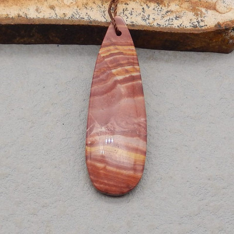 Natural Wonder Stone Pendant Bead 43*14*4mm, 4.3g