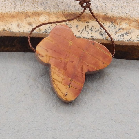 Natural Red Creek Jasper Pendant Bead 20*21*5mm, 4.2g