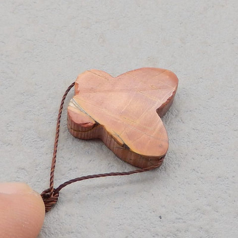 Natural Red Creek Jasper Pendant Bead 20*21*5mm, 4.2g