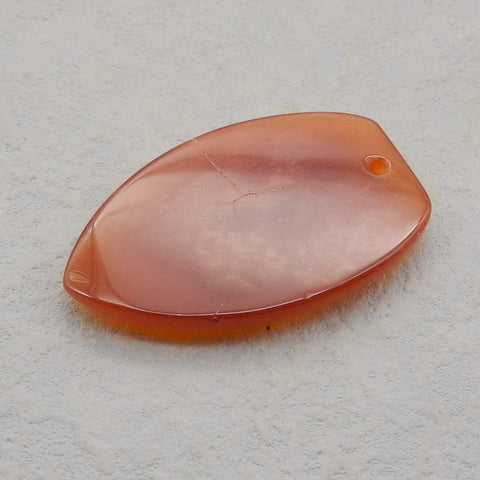 Natural Red Agate Pendant Bead 48*29*6mm, 15.5g