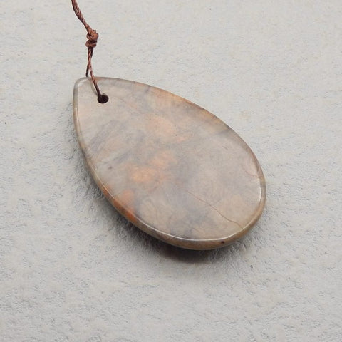 Natural Ocean Jasper Pendant Bead 50*30*8mm, 15.5g