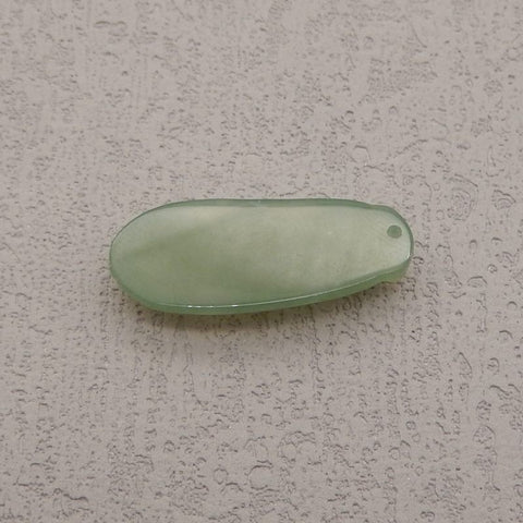 Natural Nephrite Jade Carved pea Pendant Bead 28*11*5mm, 2.5g