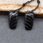 Natural Obsidian Earring Beads 20*10*3mm, 2.5g