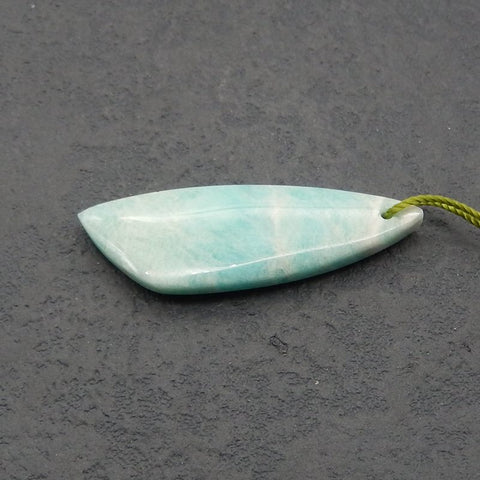 Natural Amazonite Pendant Bead 37*12*4mm, 3.4g